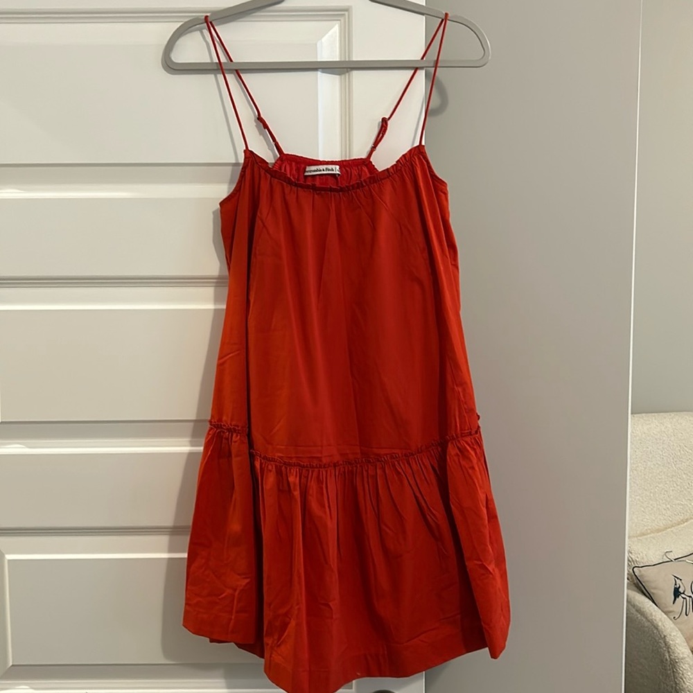 Abercrombie red babydoll dress